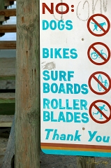  Cocoa Beach sign ... polite refusals