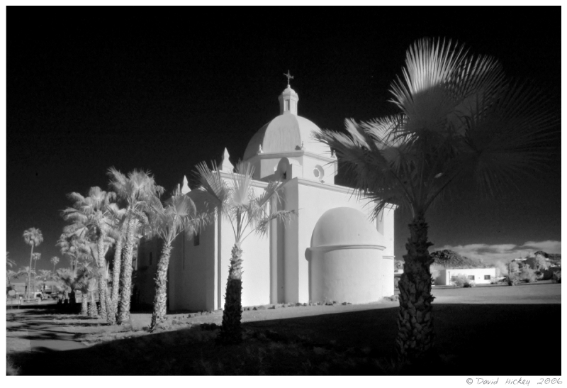 Infrared20 Catholic church in Ajo, Arizona