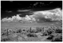 Infrared09 Clouds and mountains near Church Rock, Utah