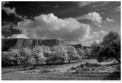 Infrared13 Cliffs & clouds near Kayenta, Arizona