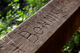  Carving at Burney Falls, Burney, CA ... Bonnie LIKES sharp things!