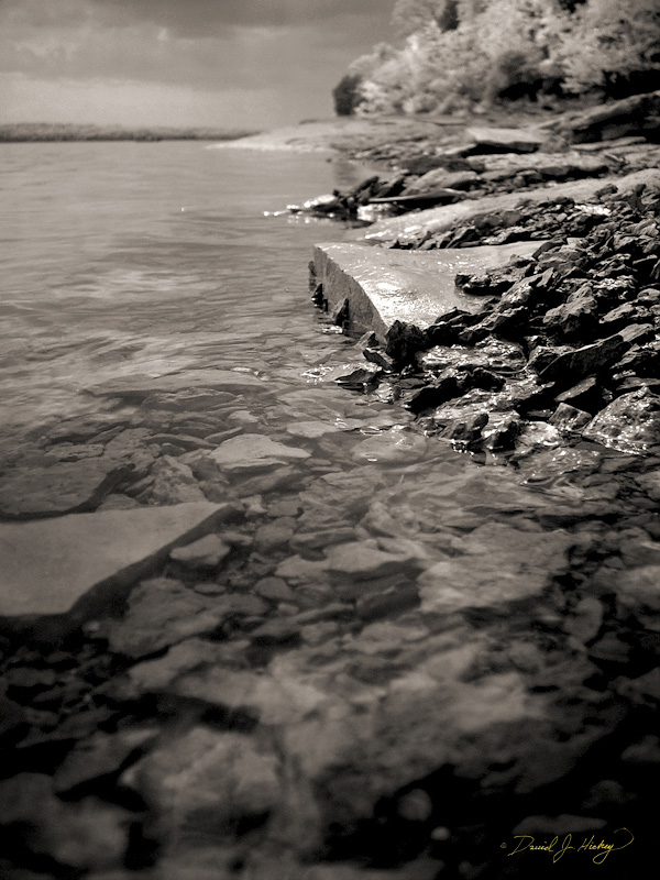 033 Percy Priest Lake III, east of Nashville, TN -- An infrared capture of the lake as storm clouds rolled in.