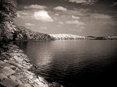031 Percy Priest Lake, east of Nashville, TN -- An infrared capture of the lake as storm clouds rolled in.