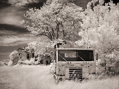 803 Farm and Truck in Infrared, off the Pearl-Nebo Road in Pike County, IL
